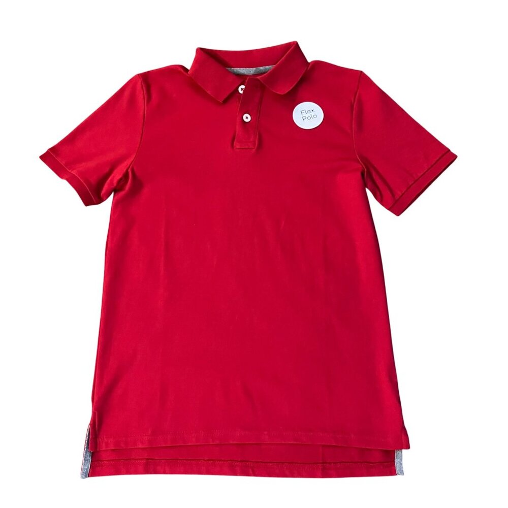 Arizona Boys L 14/16 Red Flex Polo Shirt New No Tags - Picture 3 of 10